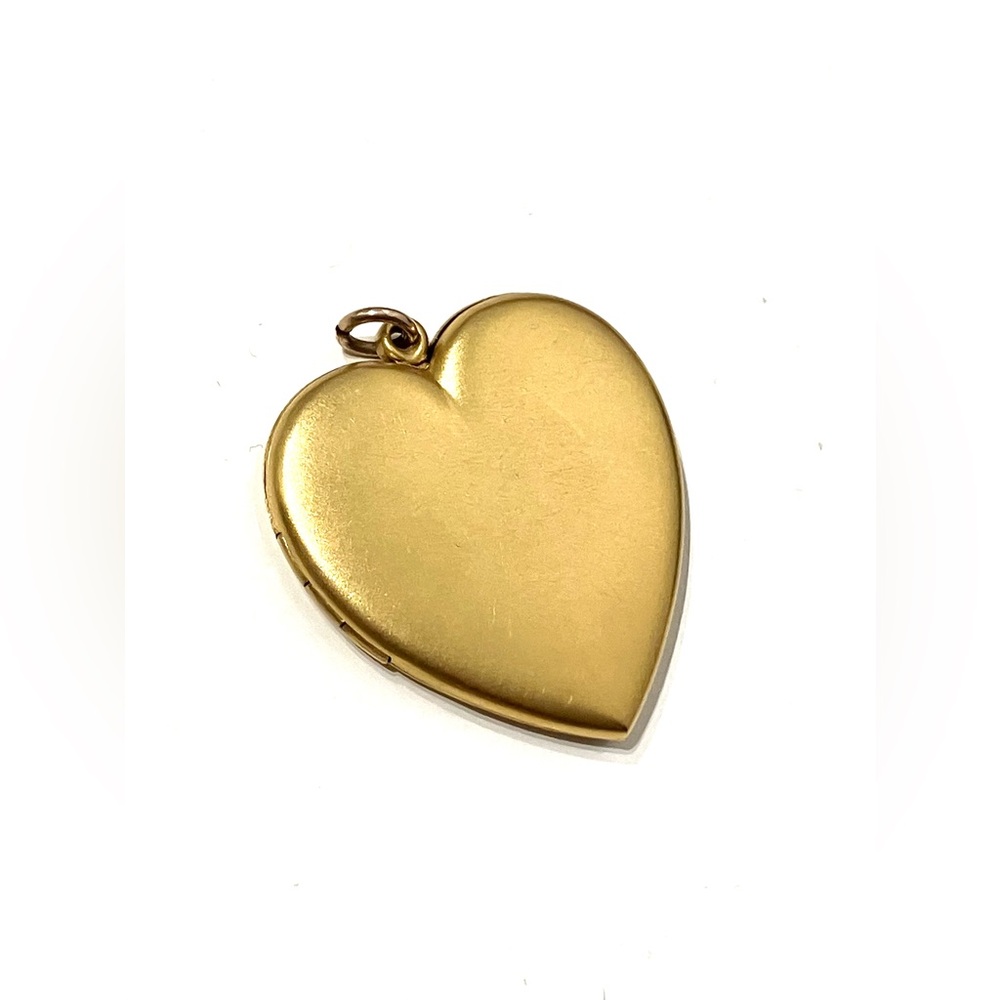 Antique RMB Attrice 1874 Gold Filled Heart Locket Pendant